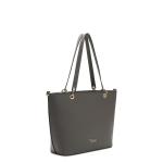 Shopper TAS Anja 33017 dames handtas uni, donkergrijs 840, Eén Maat