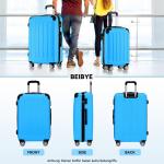 BEIBYE Harde koffer, trolleykoffer, rolkoffer, reiskoffer, handbagage, 4 wielen, M/L/XL, turquoise