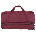 travelite 2-wiel trolley reistas mt. L met expansievouw, bagage serie Basics: zachte bagage reistas met wielen met extra volume, 096276, wijnrood/oranje, reistas met wieltjes