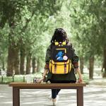 Stitch Premium rugzak voor middelbare scholieren, schoolrugzak, reistas voor jongens en meisjes, met netvak aan de zijkant en voorvak met ritssluiting, meerkleurig, 47 cm (hoogte),
