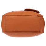 Grote schoudertas voor dames in lederlook, lichtblauw, 32 x 24 x 12 cm, Schoudertas