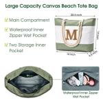 Strandtas, grote tote bag voor dames, reistas, waterdicht, weekendtas, shopper, tassen, strandtas, XXL, familie, opvouwbare schoudertas, sporttas, geschenken voor vrouwen, lichtgro