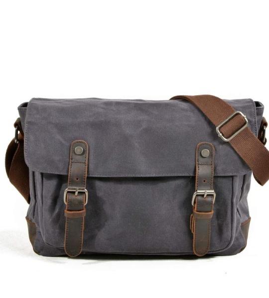 XIXIDIAN Canvas Messenger Bag voor mannen vrouwen, Travel Satchel Schoudertas Laptoptas aktetas (Kleur : C, Grootte: 35,5 * 25 * 11CM)