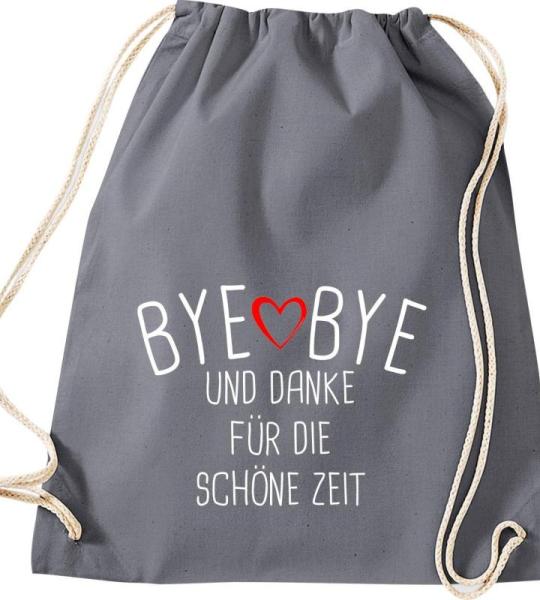 Shirtinstyle Gymtas, bye bye en dank voor de mooie tijd, opvoeder, leraar, leraren, gymtas, tas, schooltas, kleuterschool
