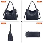 BAIGIO 2-delige handtassen voor dames, schoudertas, grote shoppertas, PU-leer, schoudertas, draagtas, hengseltas, cadeau, tote bag set met portemonnee, ritssluiting, voor kantoor, 
