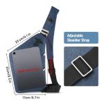 Sling Bag Schoudertas, borsttas, anti-diefstal, crossbody tas, borsttas, herentas, herentas