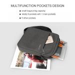 BAIGIO Heren schoudertas Cross Body Casual Messenger Bag Canvas Satchel voor Portemonnee Mobiele Telefoon Sleutel, A - zwart, Casual
