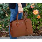 - Dames Bugatti Handtas Draagtas - Shopper Tote PU Leer Schoudertas - Veel Zakken Vakken Rits Crossbodytas - Vrouwen Meisje Tassen - Mode Stad Werk - Kameel Bruin