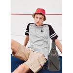 fandare Sling Bag met kopfhöreröffnung 9.7 inch iPad Studenten Party Outdoor multifunctioneel Schoudertas Dames/heren slijtvaste linnen, grijs