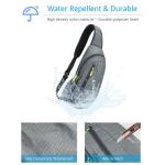 PivotWing Borstzak, sling-rugzak, kleine schoudertas, waterafstotend nylon, honingraatnetkussen, lichte kleine sling rugzak voor wandelingen, reizen, fietsen, hondenuitlaten, licht
