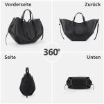 GSenhui Tote Bag handtas voor dames, schoudertas, grote shoppertas, PU-leer, schoudertas met portemonnee, hengseltas, grote draagtas voor boodschappen, cadeau, kantoor, L1-zwart