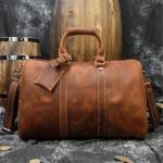 Retro herenhandtas, grote capaciteit, reistas, bagagetas, schoudertas, diagonale tas, herentas (D 22 x 45 x 27 cm)