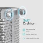 Voyagoux Koffer handbagage - harde koffer groot, TSA-slot, ABS, 4 x 360° wielen, robuust en lichtgewicht, zilver