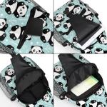 Pandabär-Schultertasche für Herren, Damen, Kinder, Jungen, Mädchen, niedlicher Pand-Sling-Rucksack, Umhängetasche, lässige Schultertasche, Brusttaschen für Sport, Wandern, Re