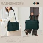 Handtas voor dames, schoudertas, 2-in-1 shopper voor dames, 15,6 inch, groot, PU-leer, laptoptas, waterdicht, werktas voor business, kantoor, school, groen, Hedendaags