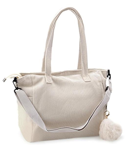 Tote Bag Shoppertas voor dames, grote handtas, corduroy, grote tas, beige, schoudertas, groot, dames, totes, esthetisch, voor universiteit, school, werk, kantoor, reizen, winkelen,