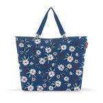 Shopper XL Garden Blue – ruime boodschappentas en elegante handtas in één, van waterafstotend materiaal, Garden Blue, X-Large, Schoudertas