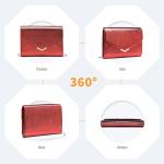 Vrouwen Clutch Bag Glitter Avondtas Met Ketting Riem Speciale Envelop Clutch Schoudertas voor Bruiloft Bruids Feest Sparkle Elegante Dames, Bordeaux