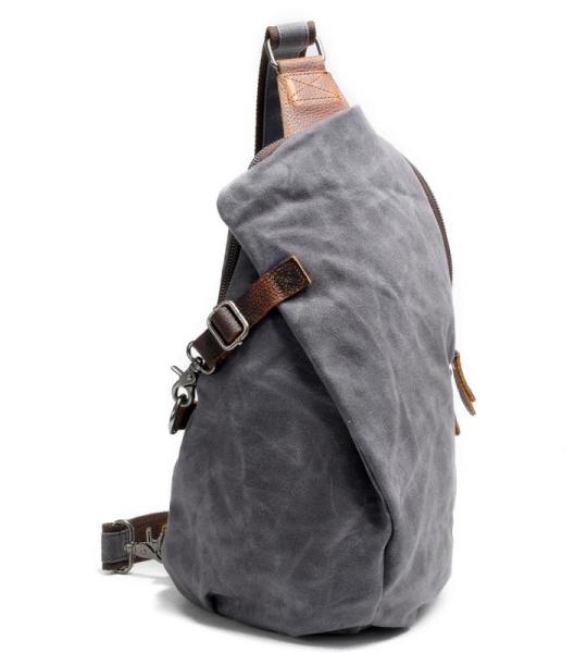 Neuleben Waterdichte schouderrugzak van canvas vintage uniseks heren kleine sling rugzak schoudertas outdoor sport vrije tijd