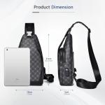 leren borsttas voor heren, waterdichte kleine schoudertas, crossbodytas voor heren met USB-interface en hoofdtelefoonaansluiting, herentas voor reizen, festivals, heren