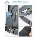 PivotWing Borstzak, sling-rugzak, kleine schoudertas, waterafstotend nylon, honingraatnetkussen, lichte kleine sling rugzak voor wandelingen, reizen, fietsen, hondenuitlaten, licht