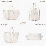 GSenhui Handtas, kleine tote bag voor dames, zacht leer, hengseltas, kleine draagtas, retro schoudertas, bruin, tassen voor winkelen, reizen