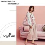 Angelkiss grote portemonnees en handtassen voor vrouwen gewassen kunstleer crossbody hobo tas schouder handtas draagtas, G-paars, X-Large