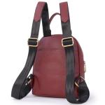 - Dames Klein Leer - Losse Rugtas - Verstelbare Riemen - ZOEY - Rood