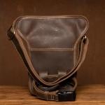 Waterdichte motortas retro textuur lederen beentas lederen zak vrije tijd schouder messenger tas lederen heren motortas (bruin)