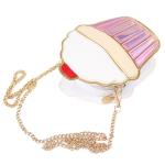 Meisjes PU Lederen Portemonnee Cupcake Ijs Popcorn Leuke Melkdoos Portemonnee Tas Kleine Crossbody Persoonlijkheid Mini Schoudertas Handtassen, Cupcake 1, Small