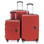 HAUPTSTADTKOFFER Midden grote harde koffer, TSA, 4 wielen, check-in bagage met 8 cm volumevergroting, 77 cm, 130 liter, grafiet, rood, koffer