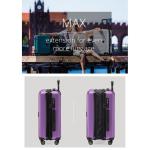 HAUPTSTADTKOFFER Midden grote harde koffer, TSA, 4 wielen, check-in bagage met 8 cm volumevergroting, 77 cm, 130 liter, grafiet, aubergine, kofferset