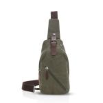fandare Sling Bag met kopfhöreröffnung 9.7 inch iPad Studenten Party Outdoor multifunctioneel Schoudertas Dames/heren slijtvaste linnen, legergroen