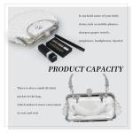 Dames Pearl Kralen Clutch Portemonnees Vintage Kristal Bruid Avondtas voor Bruiloft Cocktail Party Prom, Wit A