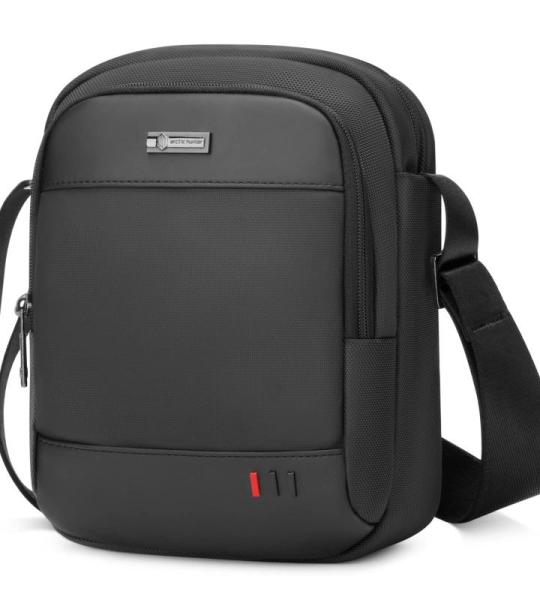 BAIGIO Herentas, schoudertas, klein, voor tablet/iPad 8 inch, heren schoudertas, crossbody bag, reizen met veel vakken, voor sport, reizen, werk