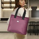 grote schoudertas voor dames, voor dames van lichtgewicht nylon, waterdichte Oxford-stof, damesshopper met meerdere zakken, geschikt voor winkelen, reizen, werk, kantoor (roze)