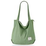 dikkere corduroy draagtas, extra grote capaciteit, handtassen, schoudertassen met rits, corduroy draagtas voor dames, meisjes, boodschappentas voor werk, school, college, dagelijks