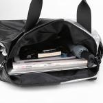 CHDWEY Umhängetaschen für Herren Unisex Frauen Handtaschen Weibliche Umhängetaschen Männliche Messenger Bags wasserdichte Nylon Große Gymnastasche Crossbody Beach Tasche(Black