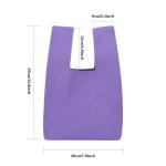 Vrouwen Handvat Tassen Polsbandjes Effen Kleur Gift Bag Cross-Body Gebreide Mouw Knoop Tas Kleine Leuke Draagbare Portemonnee Opvouwbare Tote, Paars, Solid-paars