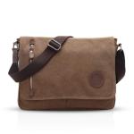 FANDARE Retro schoudertas canvas laptoprugzak voor 14 inch laptop koerierstas heren dames crossbody messenger bag reizen school universiteit werk multifunctionele schooltas
