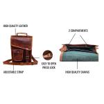 Jaald 33 cm echt Leder Laptoptasche Umhängetasche Schultertasche Kuriertasche FahrradTasche Schultasche Wasserdicht Vintage Herren Damen Geschenk XL Leather Messenger Bag