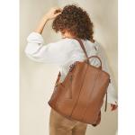 Vrouwen Zachte Lederen Rugzak Anti-diefstal Portemonnee Dames Waterdichte Rugzak Schooltas, 2 bruin., M