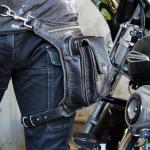 Cachorro Retro locomotief heupgordeltas, verstelbare middeleeuwse steampunk lederen crossbeentas, Viking party cosplay kostuum accessoires, multifunctionele beentas, zwart en zwart