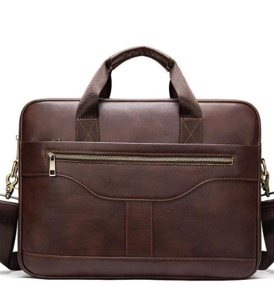 CHDWEY Umhängetaschen für Herren Herren Leder Business Aktentasche, 14-Zoll-Computertasche, Mode-Männer-Umhängetasche(B)