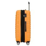 BEIBYE 2088 Reiskoffer met dubbele wielen, trolleys, harde schaal, M-L-XL-set in 15 kleuren, uitbreidbaar, Oranje., koffer
