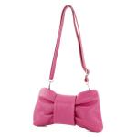 - T214 - Italiaanse schoudertas clutch leer klein, roze, Small