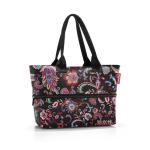 Shopper e1 - grote tas - ruimte voor kleine en grote boodschappen, Paisley Black, 50 x 26,5 x 16,5 cm / 50 x 35 x 16,5 cm expanded, Shopper