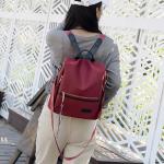 Rugzak voor dames, rugzak voor dames, leer, elegant, anti-diefstal, rugzak, tas, 2-in-1, handtas, schoudertas, schooltas, casual, reisrugzak, dames, schoudertassen, klein, Z1a-rood