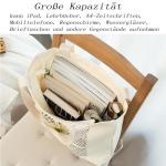 Draagtas, Dames, Boodschappentas, Schoudertas Stoffen Tas, Katoenen Tas, Jute Tas, Met Vintage Print, Canvas Tote Bag om te winkelen School