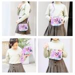 Philoctes Tas voor kinderen, meisjes, kinderhandtas, kleine handtas met verstelbare riem, cadeaus voor kinderen, Rond Paars, prinsessen tas